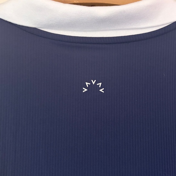 NWOT Varley paloma court dress 30” blue nights/white SZ M - Picture 12 of 12